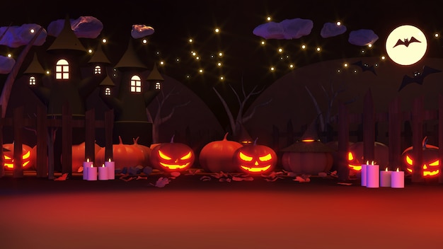 Halloween festival background imageMock up for presentationHalloween Holidays and Pumpkin Devils