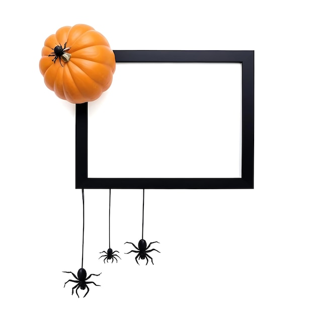 Halloween frame design isolated on a White Background