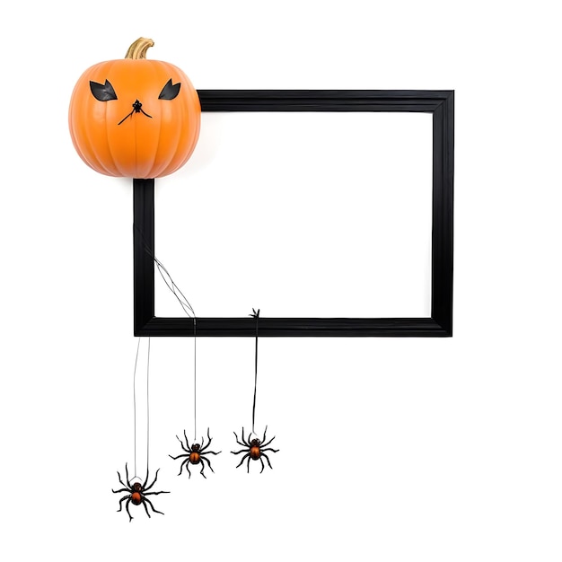 Halloween frame design isolated on a White Background