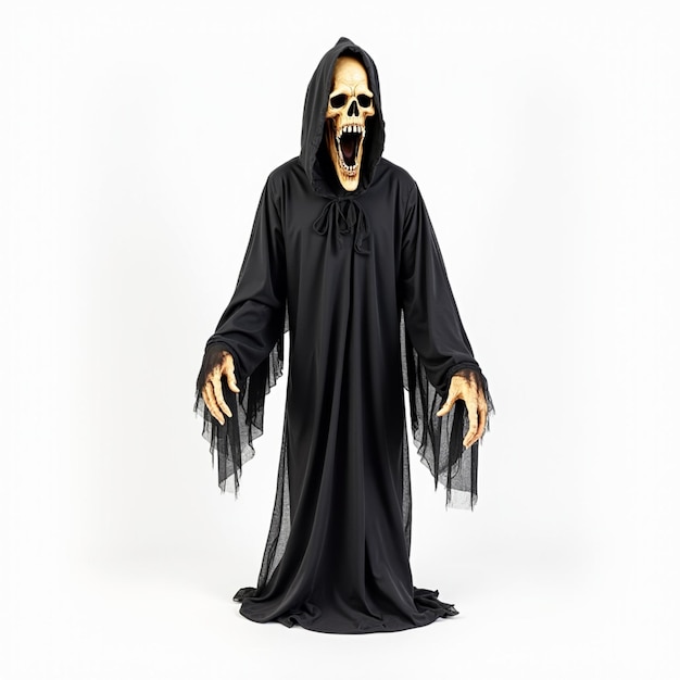 Photo halloween ghost character with a white background