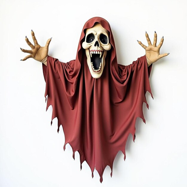 Photo halloween ghost character with a white background