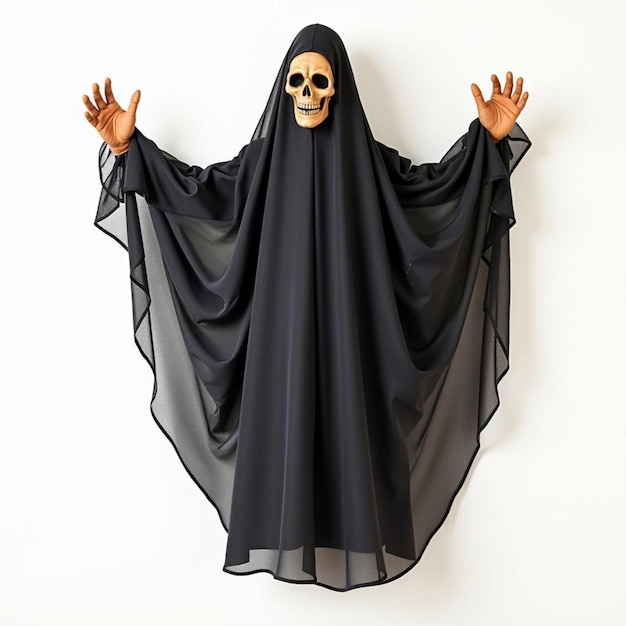 Photo halloween ghost character with a white background