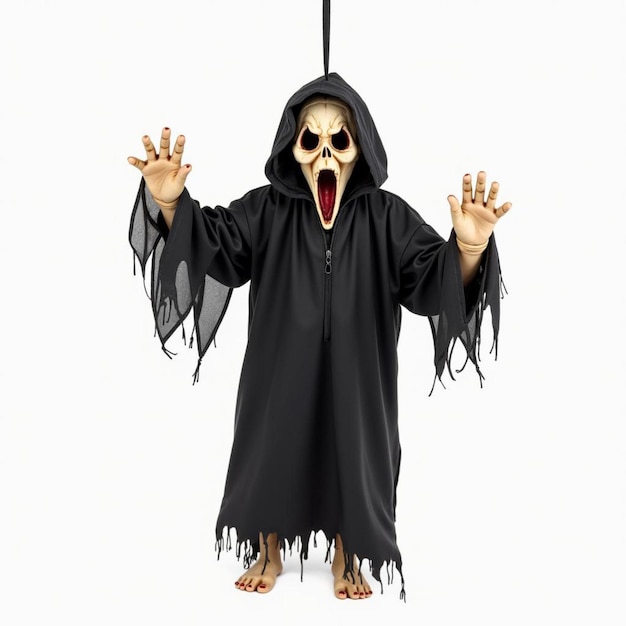 Photo halloween ghost character with a white background