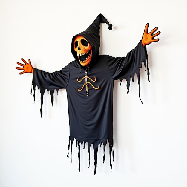 Photo halloween ghost character with a white background