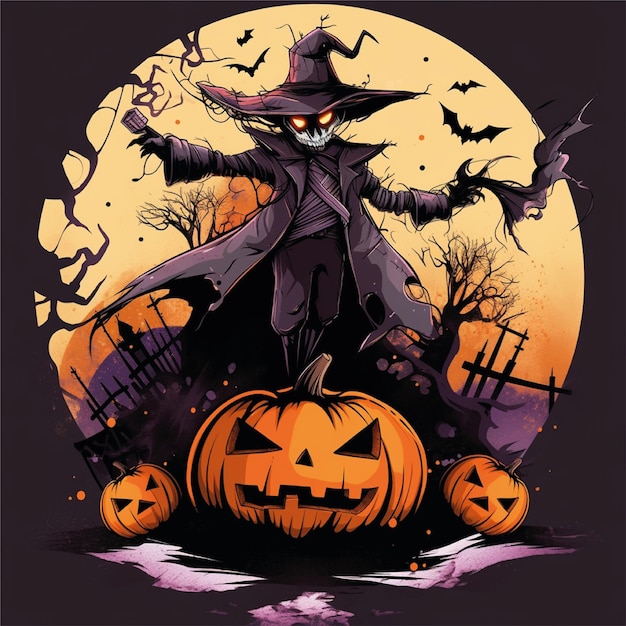 halloween graphic tshirt artwork illustration