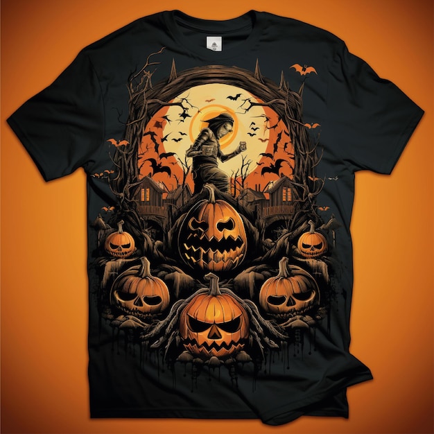 halloween graphic tshirt artwork illustration