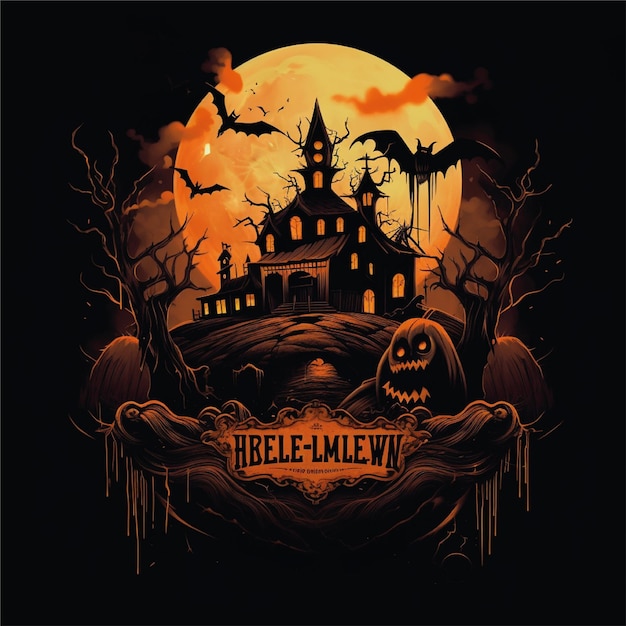 halloween graphic tshirt artwork illustration