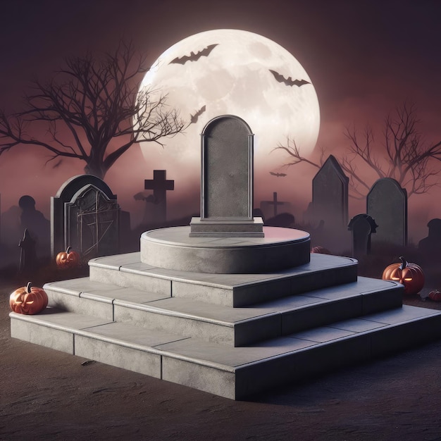 Halloween grave illustration