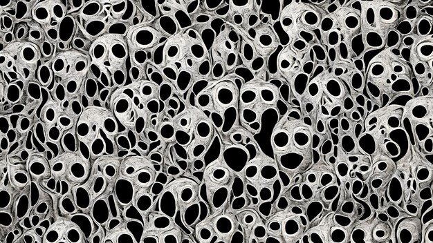 Photo halloween hollow eyed faces background wallpaper