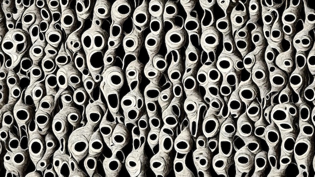 Photo halloween hollow eyed faces background wallpaper