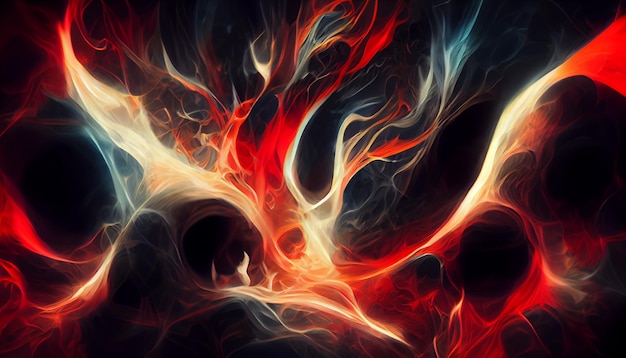 Halloween horror digital art abstract thief of red fire background