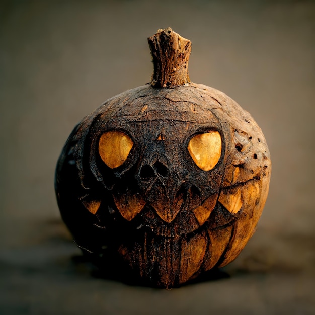 Halloween horror spooky pumpkin design for evil party celebration oldfashioned funny squash vegetabl