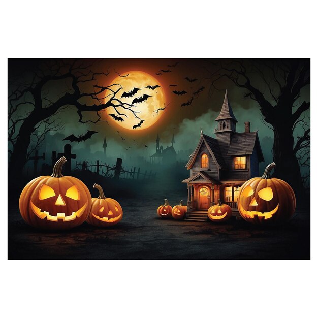 Halloween illustration background design image