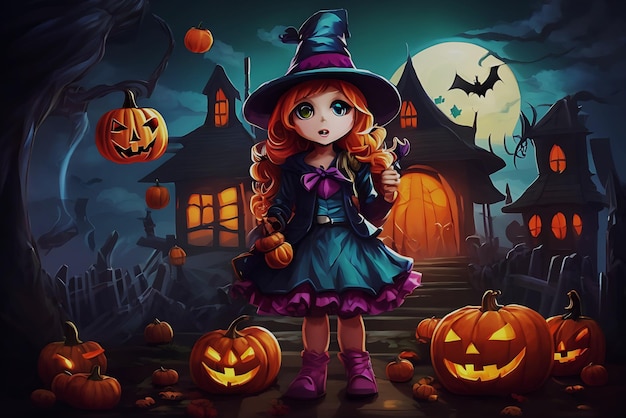 Halloween Illustration Image Leonardo Ai