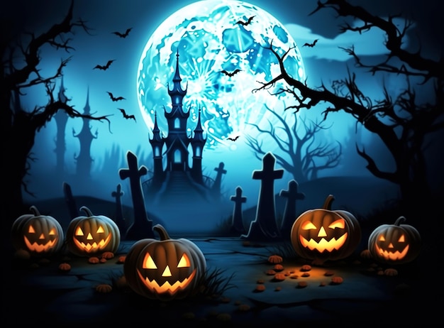 Halloween is set in the forest and moon at night