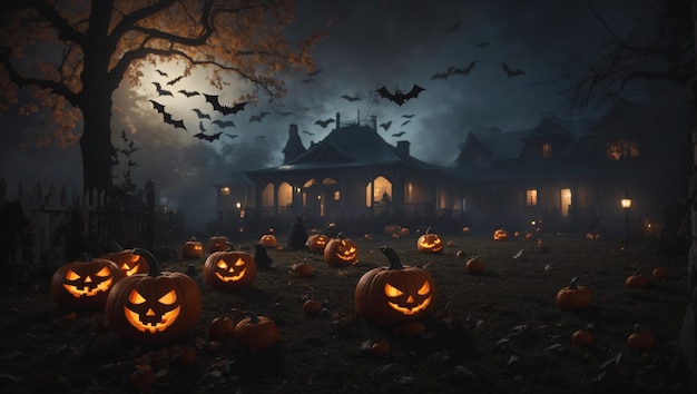 Halloween the night of eerie enchantment beckons with costumes pumpkins and ghostly tales