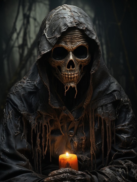 halloween october 31 the holiday of dead candles and pumpkins