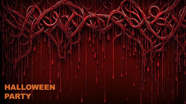 Photo halloween party bloodstained dripping background wallpaper