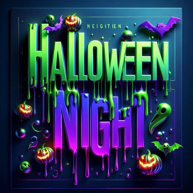 Halloween party illustration poster