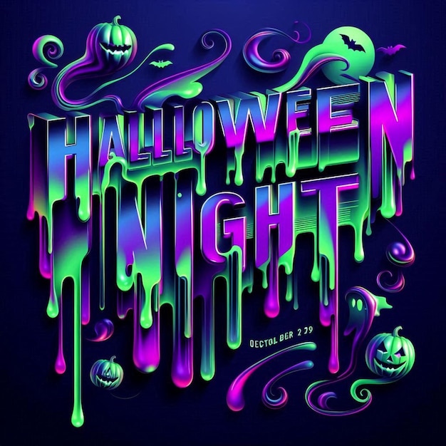 Halloween party illustration poster