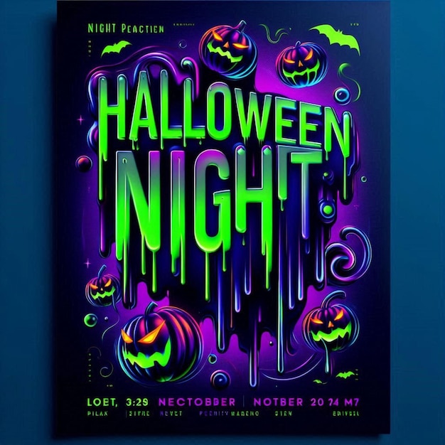 Halloween party illustration poster