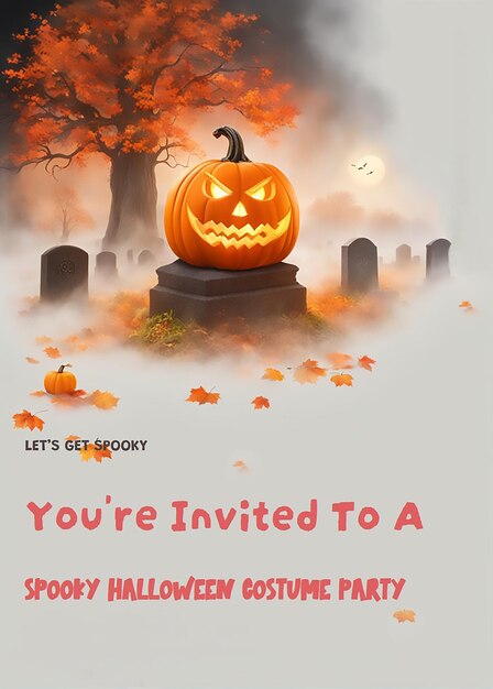 Photo halloween party invitation