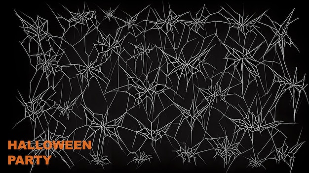 Photo halloween party jagged spider silhouettes background wallpaper