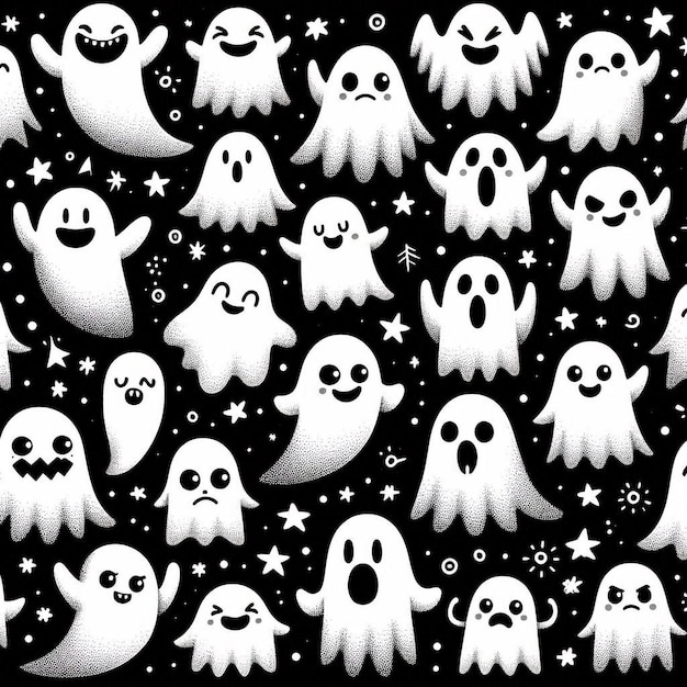 Halloween pattern happy halloween day