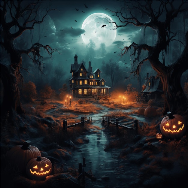 Halloween photo landscape castle