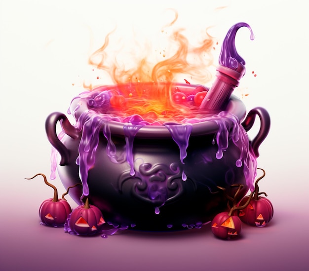 halloween photo of a witch cauldron