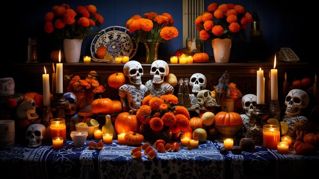 Halloween poster background design pumpkin