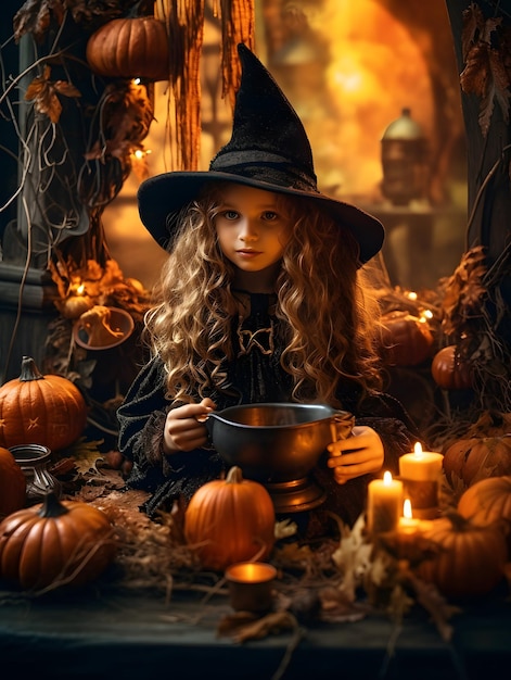 Halloween poster background design pumpkin