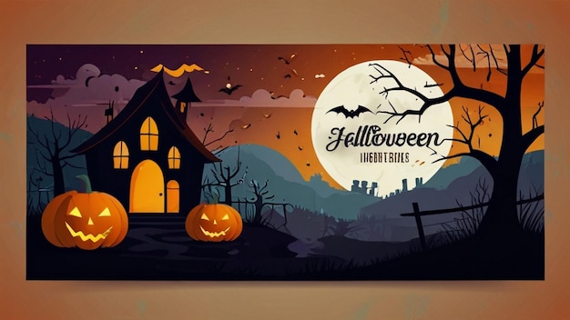 a halloween poster for halloween with a pumpkin on the top