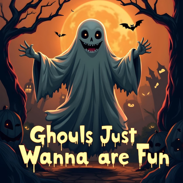 a halloween poster for scary ghost