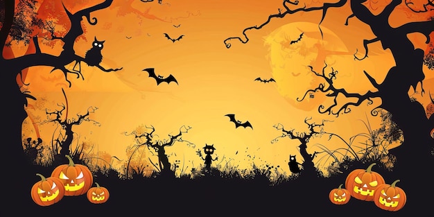 a halloween poster with bats and bats on it