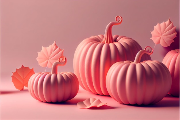 Halloween Pumpkin and background AI Generated