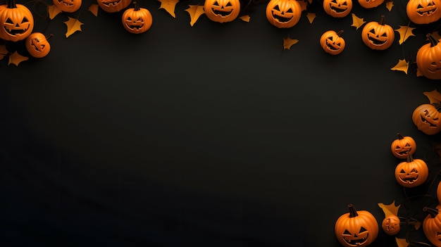 halloween pumpkin background template banner