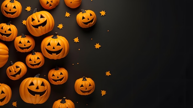 halloween pumpkin background template banner