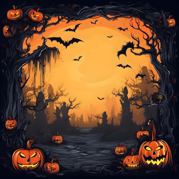 Halloween pumpkin background