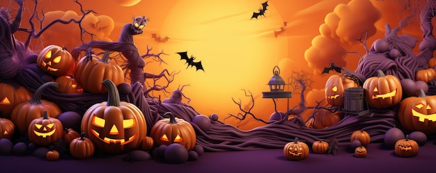 halloween pumpkin banner