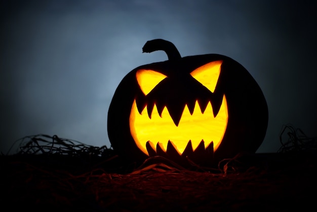 Halloween Pumpkin On A Black Background