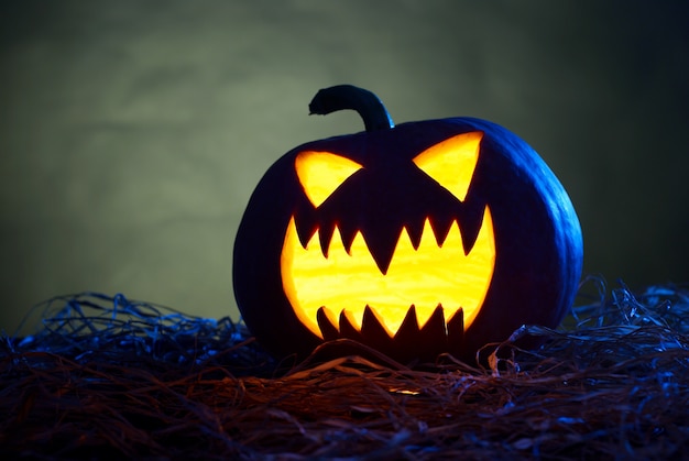 Halloween Pumpkin On A Black Background