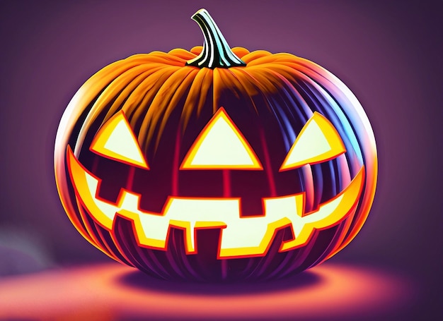 Halloween Pumpkin Face royalty colorful background