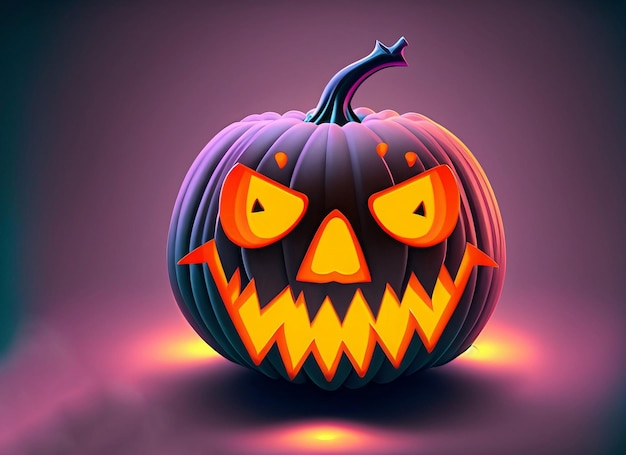 Halloween Pumpkin Face royalty colorful background