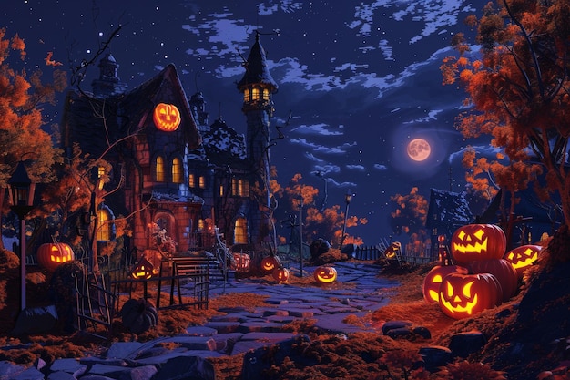 Halloween Pumpkin House