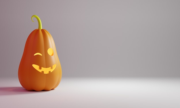 Halloween pumpkin illustration 3d design isolated