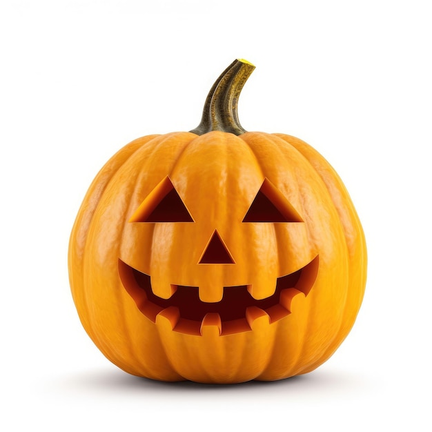 Halloween Pumpkin Isolated on White Background