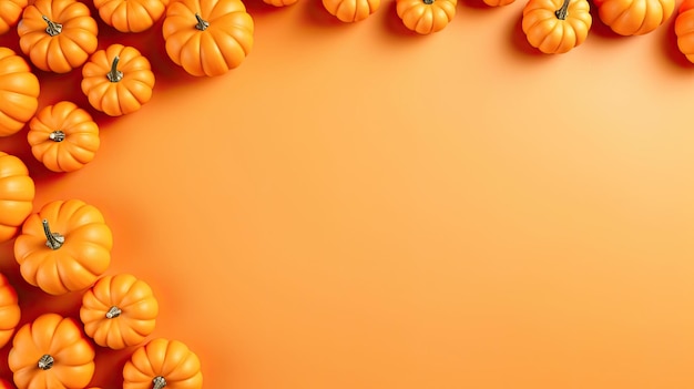 Halloween pumpkin jack lantern orange plain background Ai Generated