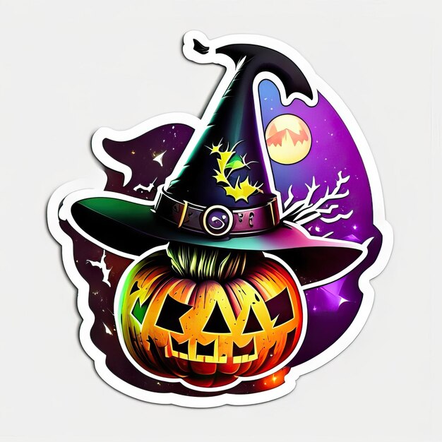 Photo halloween pumpkin sticker