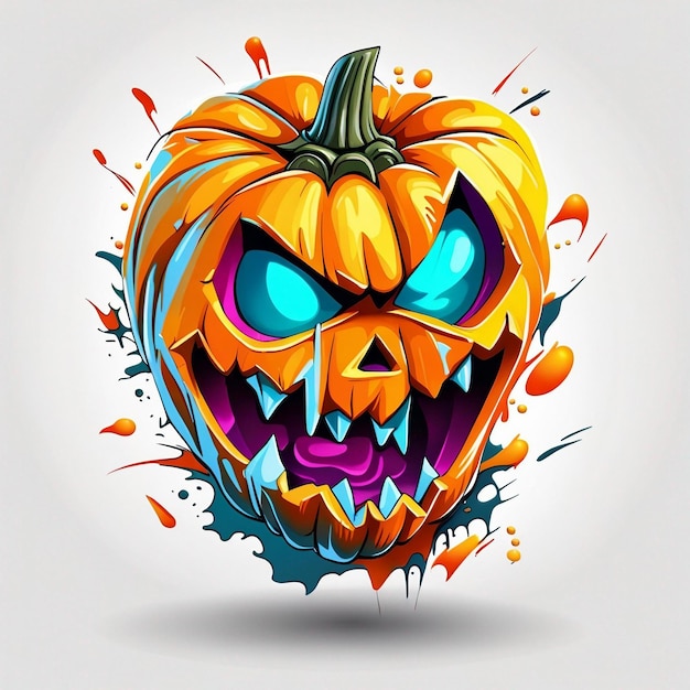 Halloween pumpkin tshirt design